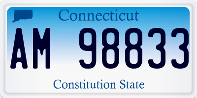 CT license plate AM98833
