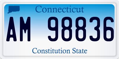 CT license plate AM98836