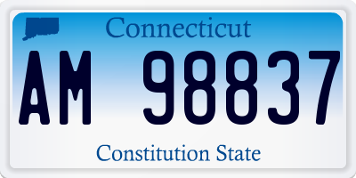 CT license plate AM98837