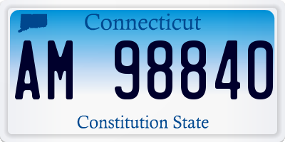 CT license plate AM98840