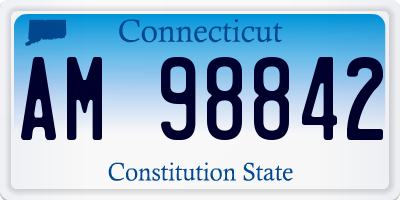 CT license plate AM98842
