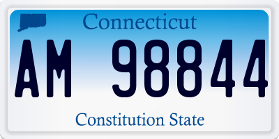 CT license plate AM98844