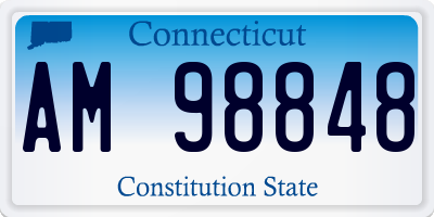CT license plate AM98848