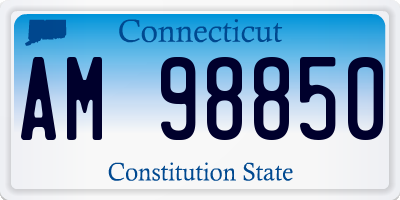 CT license plate AM98850