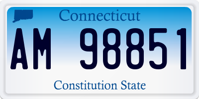 CT license plate AM98851