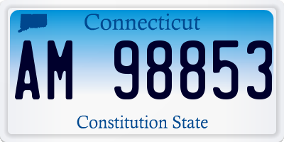 CT license plate AM98853