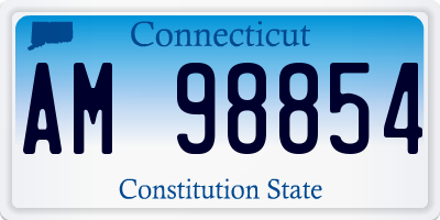 CT license plate AM98854