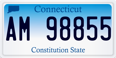 CT license plate AM98855