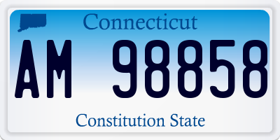 CT license plate AM98858