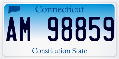 CT license plate AM98859