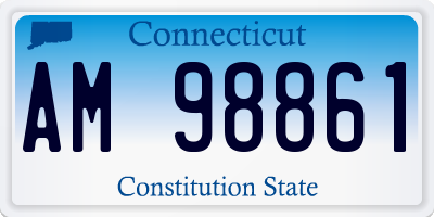 CT license plate AM98861