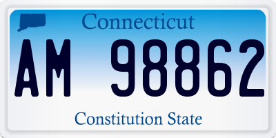 CT license plate AM98862