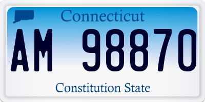 CT license plate AM98870