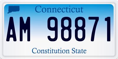 CT license plate AM98871