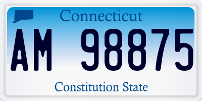 CT license plate AM98875