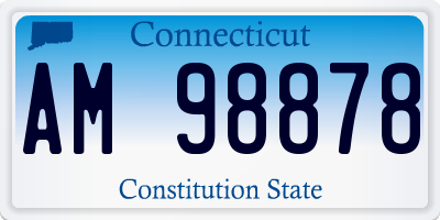 CT license plate AM98878