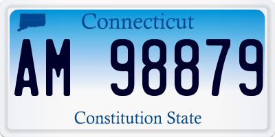 CT license plate AM98879