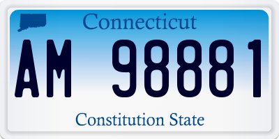 CT license plate AM98881