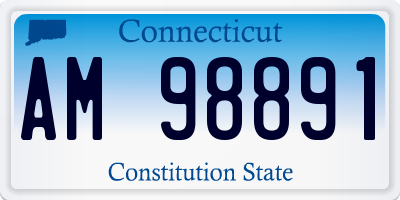 CT license plate AM98891
