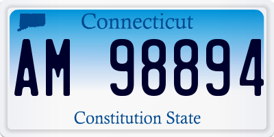 CT license plate AM98894