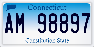 CT license plate AM98897