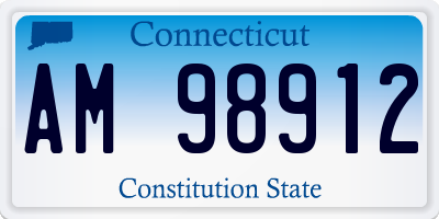 CT license plate AM98912