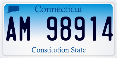 CT license plate AM98914