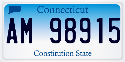 CT license plate AM98915