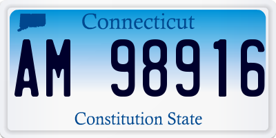 CT license plate AM98916