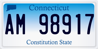 CT license plate AM98917