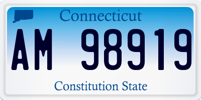 CT license plate AM98919