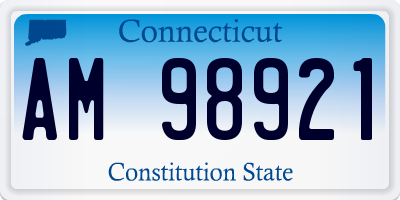 CT license plate AM98921
