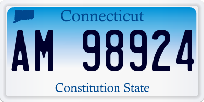 CT license plate AM98924