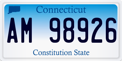 CT license plate AM98926