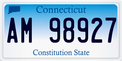 CT license plate AM98927