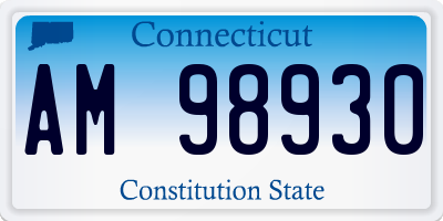 CT license plate AM98930