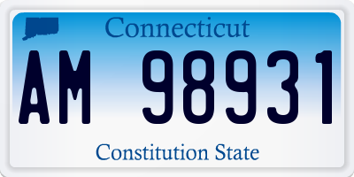 CT license plate AM98931