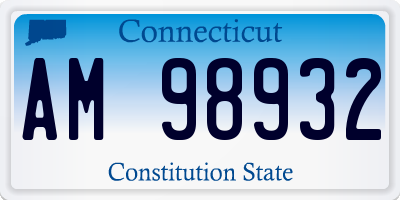 CT license plate AM98932