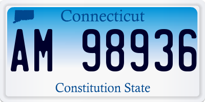 CT license plate AM98936