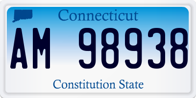 CT license plate AM98938