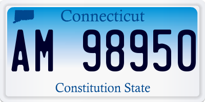 CT license plate AM98950