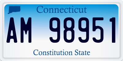 CT license plate AM98951