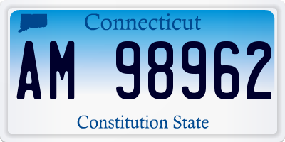 CT license plate AM98962