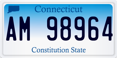 CT license plate AM98964