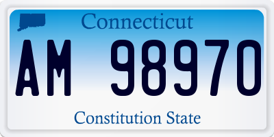 CT license plate AM98970