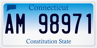 CT license plate AM98971