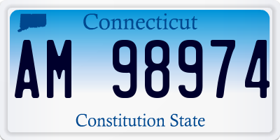 CT license plate AM98974