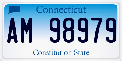 CT license plate AM98979