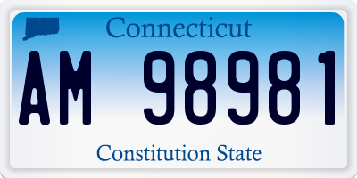 CT license plate AM98981