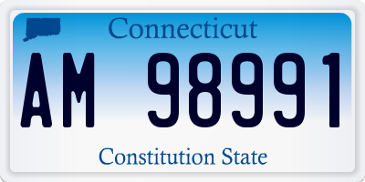 CT license plate AM98991